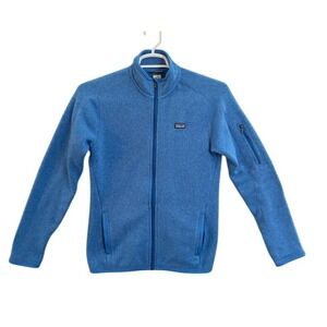 Patagonia Fleece Jacket Blue Full Zip Womens Size L